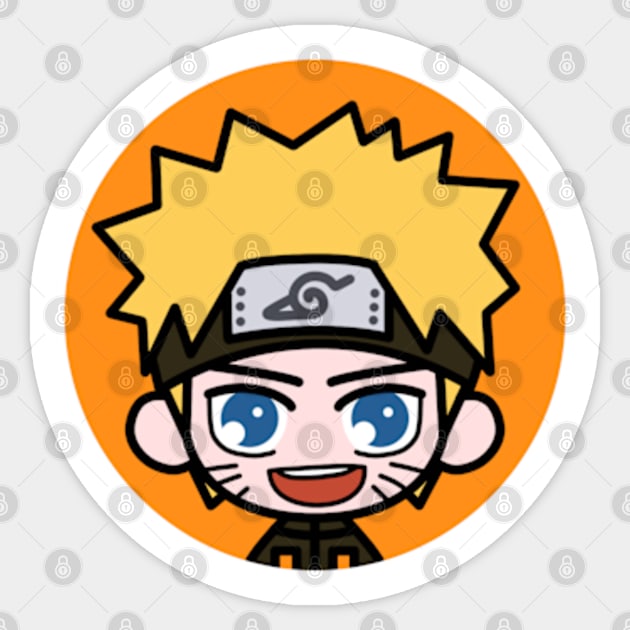 Naruto Uzumaki Naruto Chibi Anime Art Sticker by louisewearingtee